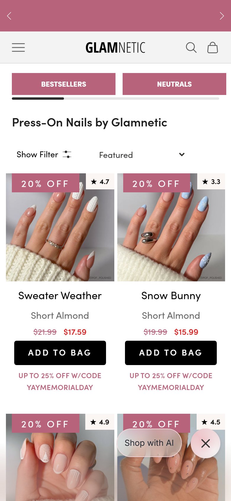 Glamnetic â€” Collection Mobile